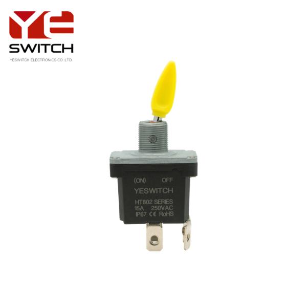 Double Pole Two Positions Toggle Switch (ON)-OFF 4 Pin 15A 28VDC With Outer Screw Terminal