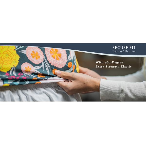 Super Soft Wrinkle Resistant Bedding Set, Premium Floral Printed Bed Sheets Set