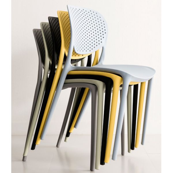 High Quality China Back Breathable Colorful Dining Stackable Plastic Chairs