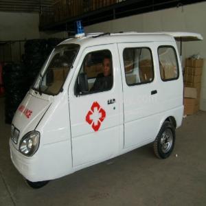China 800W Closed Ambulance Motorized Tricycle for 4 People in Africa Passenger Drum Brake on sale