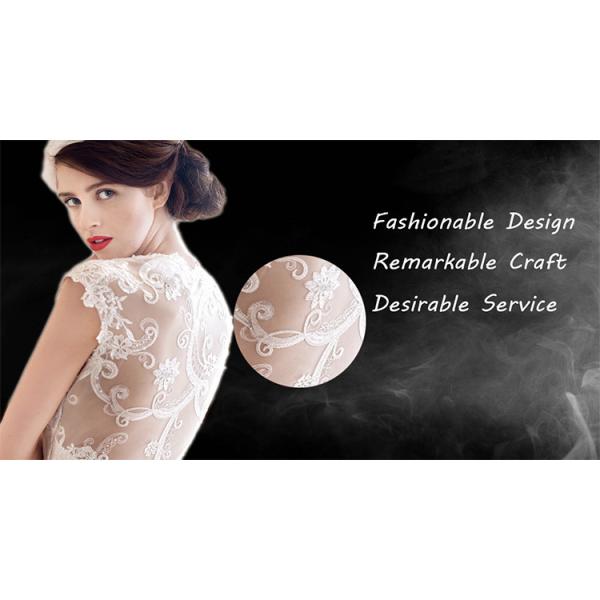 Tulle Embroidery Sequin Lace Fabric Sparkly 20% Polyester For Women Dresses