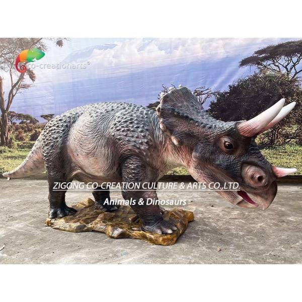Waterproof Animatronic Triceratops Life Size Animatronic Dinosaur For Amusement Park