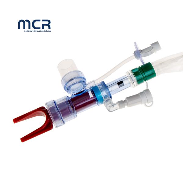 ISO13485 600mm PVC Medical Device Closed Suction Catheter Closed Suction System 16FR