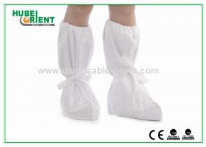 China Durable White Disposable Tyvek Boot Cover , Shoe Protector Booties on sale