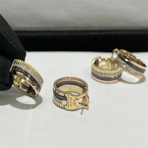 China Custom VVS Diamond High End Gold Earrings Round Cut Gold Diamond Jewelry on sale