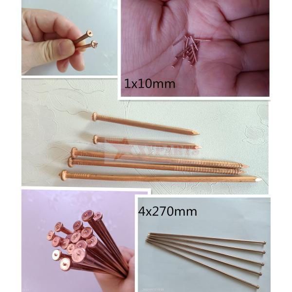 4mmx270mm Copper Plated Cd Weld Insulation Pins Capacitor Discharge
