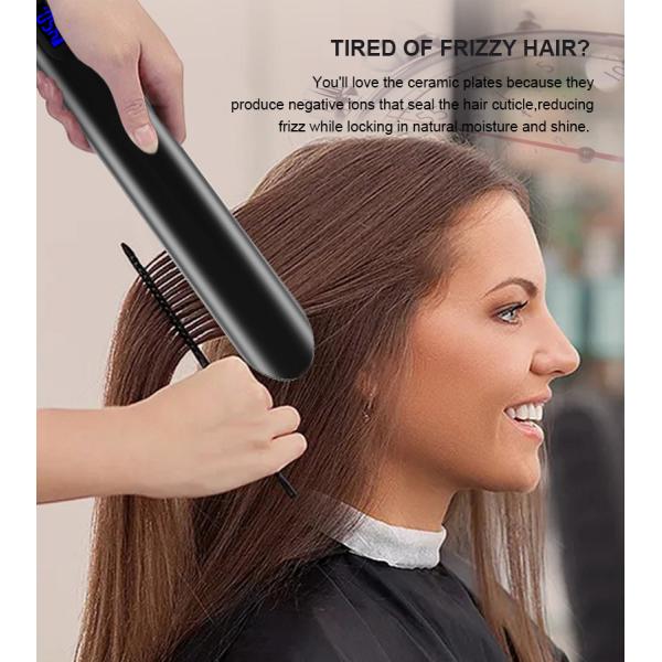 Ceramic Tourmaline Titanium Dual Voltage Infrared Flat Iron 2 In 1 Straightener