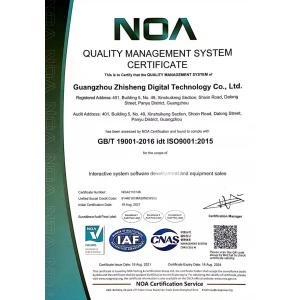 Guangzhou Zhisheng Digital Technology Co., Ltd. Certifications