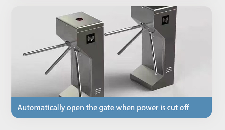 Three-Roller Revolving Door Access Control System with Swing Barrier and Drop Arm Barrier for Tripod Revolving Door