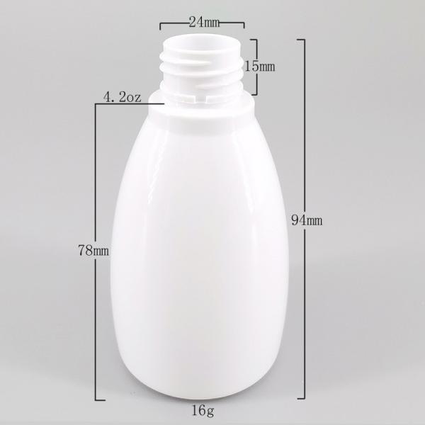 White Bowling 120ml 4oz Lotion Plastic Bottle With Emulsion Pump