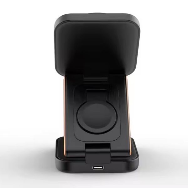 Multifunctional 3 In 1 Phone Watch Earbud Charger Magnetic Wireless Foldable Fast Charging Station
