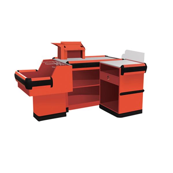 180CM SS Supermarket Checkout Counter 33in With Conveyor Belt