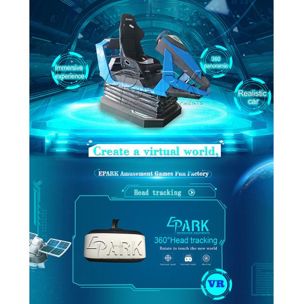 Environmental Bluetooth Warrior 9D VR Simulator / Car Racing Game Machine