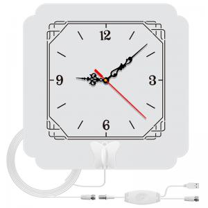 China 150 Miles Range Support 4K 1080p Indoor Amplifier HDTV Digital Solid Color White  Square Clock Antenna on sale