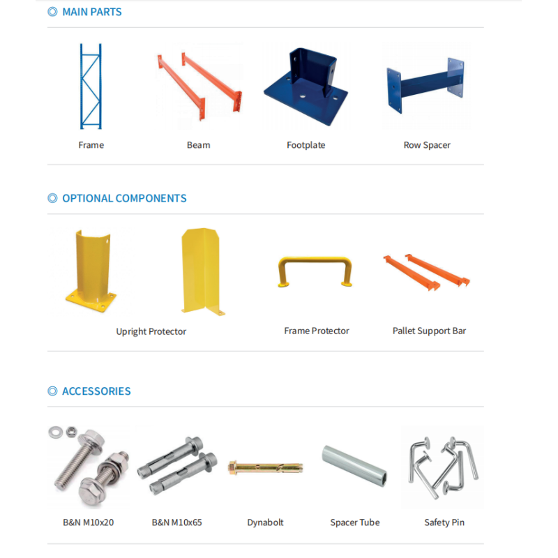 Multi-Level Industrial Storage Racking System with Powder Coated Steel Structure for Warehouse Applications