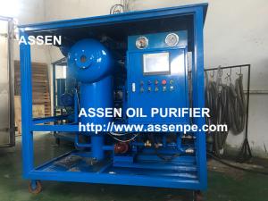 China Metallic Canopy type High Vacuum Insulating Oil Purification machine with PLC control panel on sale
