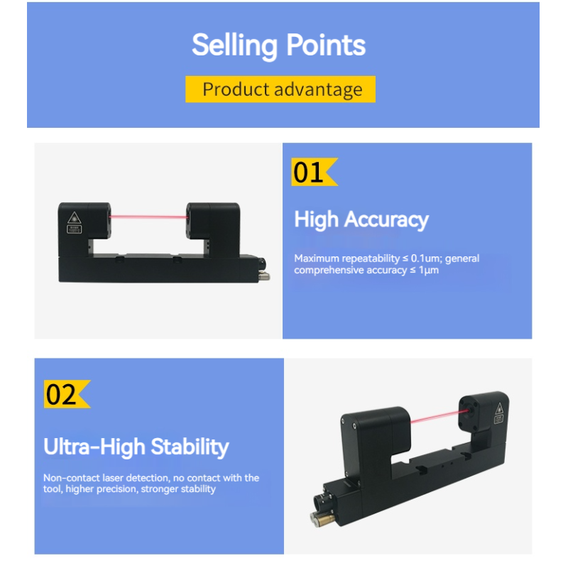 MNC Series Non Contact Laser Tool Setter 0.03/50/80/160mm Diameter CNC Tools Z Axis Zero Height Setting Measuring Instrument