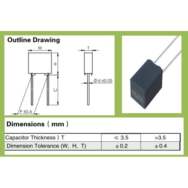 Antirust Polyester Film Box Type Capacitor