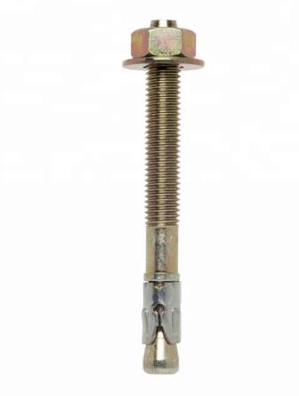 Steel Metric Screw Type Hex Head Bolt Wedge Anchor Bolts Zinc Plate Surface