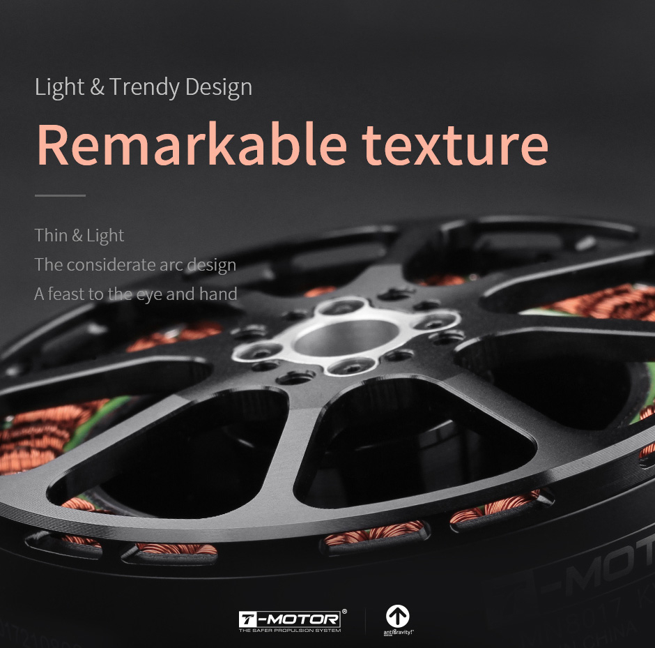 Antigravity MN8014 KV100 180 T-Motor Multi-Rotor Fixed Wing Efficient Brushless Motors And Lightweight Design.