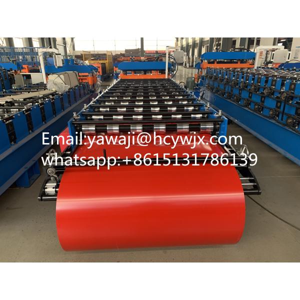 380v Roof Steel Plate Glazed Tile Roll Forming Machine with CR12 Cutter Material
