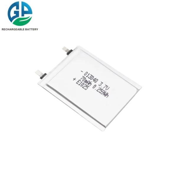 Small 3.7V 70mAh LP013040 Lithium Polymer Battery Pack for Digital Devices