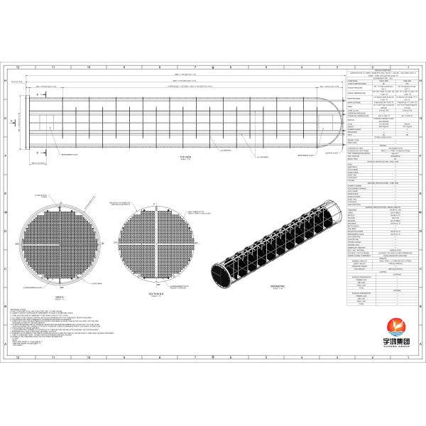 Tube Bundle ASME U STAMP D-E05C ASME SA179 Carbon Steel Seamless Tube With ASME SA266 Gr.2N Tubesheet