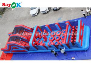 China Giant Inflatable Games 15m Long Inflatable Sports Games Obstacle Boxing And Climbing Bouncy Slide on sale