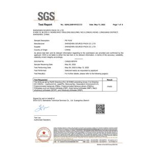 Shenzhen Source Pack Co., Ltd. Certifications