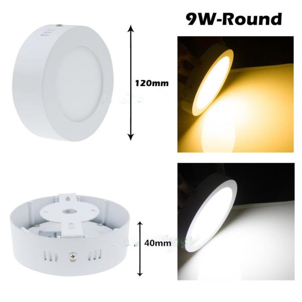 9W 15W 21W Surface LED Flat Panel Down Light Mount Wall Ceiling Lamps Warm Cool White