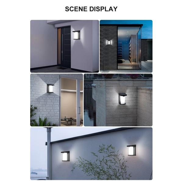 Solar Wall Light -8-10 Hours Working Time -5 - 50℃ Working Temperature B719