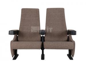 IMAX Luxury Swing Back Commercial Cinema Seats , Movie Theater Chairs Retractable Cup Holder