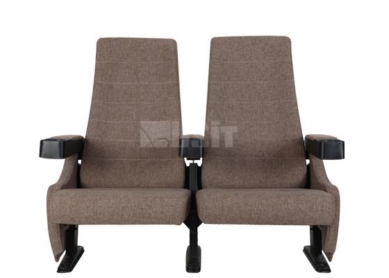 Quality IMAX Luxury Swing Back Commercial Cinema Seats , Movie Theater Chairs Retractable Cup Holder for sale