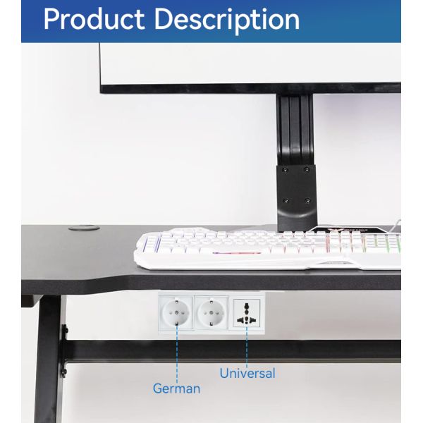 ROHS Under Desk Mounted Surge Protector Power Extension OEM