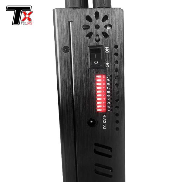 10 Channel Portable Cell Phone Jammer With Rechargable Lithium Battery