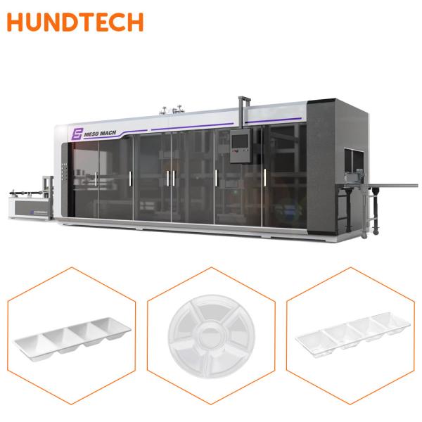 720mm Degradable Material Lid Making Machine 3 Stations Thermo Forming Equipment