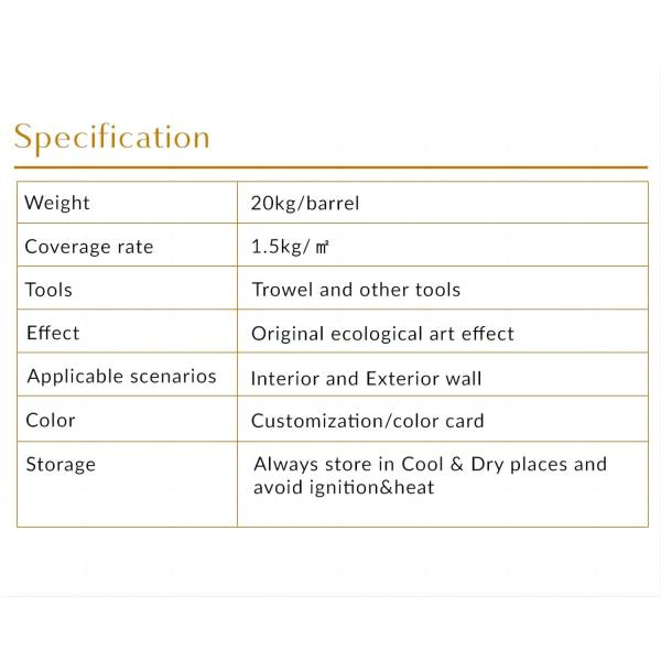 Tio2 MF Custom Natural Pastoral Style Soil Clay Straw Mud Wall Art Paint for Green Homes