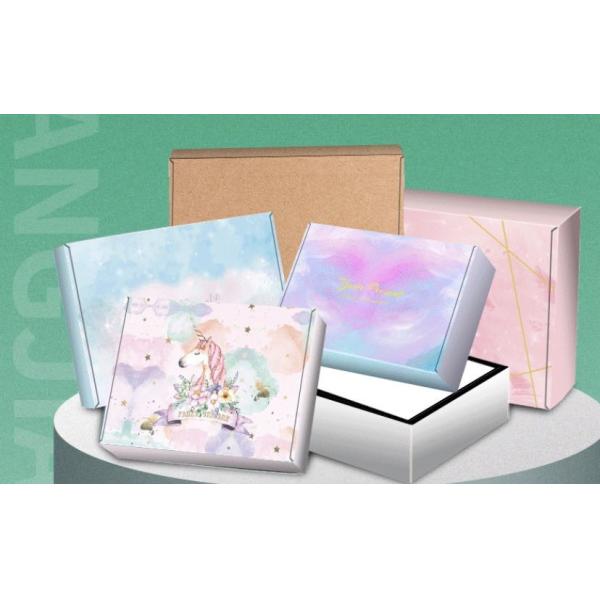 OEM ODM Unicorn Print Corrugated Paper Carton Recycled Colorful Jewelry Box
