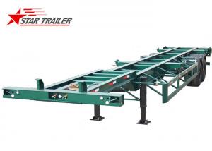 China 20ft Skeletal Trailer Chassis Sea Container Semi Trailer , Fuwa Axle Brand on sale