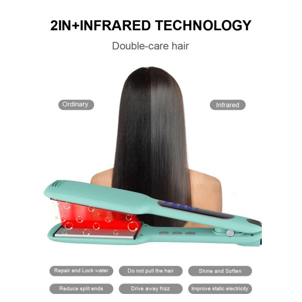 Mini Infrared Titanium Flat Iron Wide Plate Fast PTC Heating