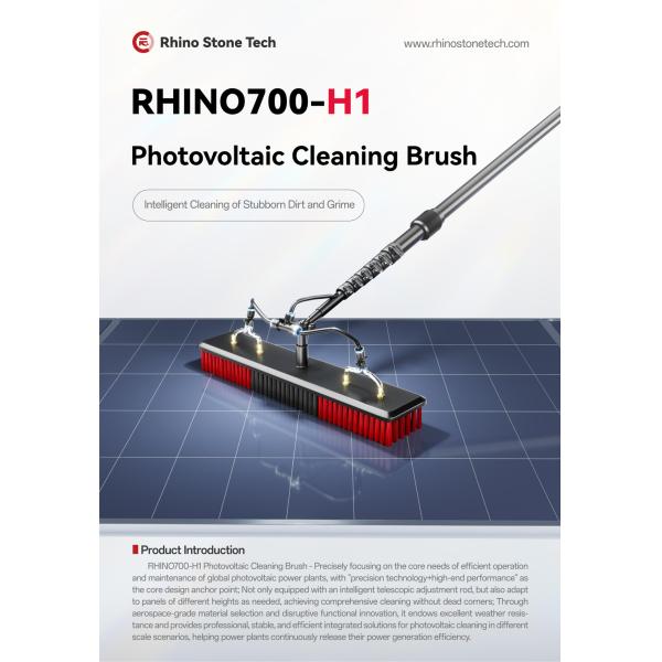 Lightweight Smart Water Fed Extension Pole Glass Window Solar Cleaning Brush