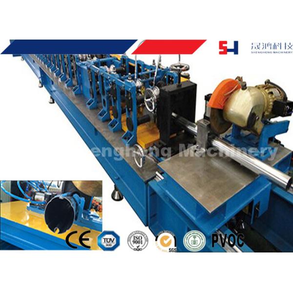 PLC Automatic Controlled Awning Tube Cold Roll Forming Machine With Flying Saw Cutting