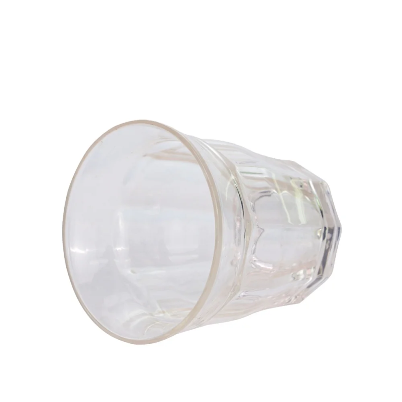 Clear Shatterproof 250ml Plastic Shot Glass Nine Angle PC PS Material Picnic Wine Glasses