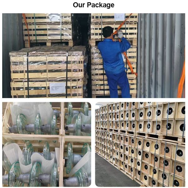U40B U70B U120B U160B Standard Glass Utility Pole Insulators Electrical Grid For Substation Transformer Station