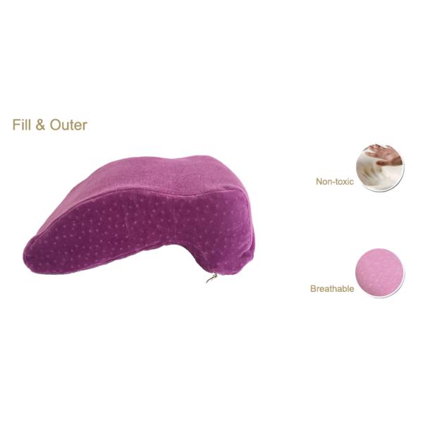 Velvet cover Memory Foam Pillows Customized LOGO for Office Nap , ROHS TUV certificate