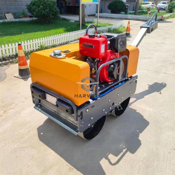 600kg Hydraulic Walk Behind Double Drum Mini vibratory Road Roller