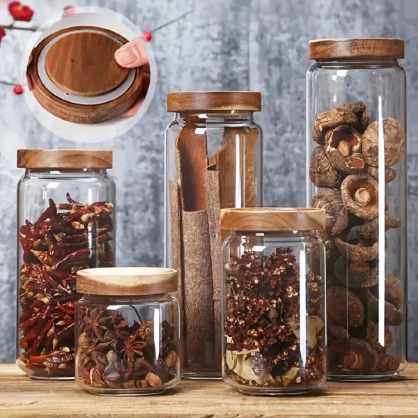 Nordic Design Square Borosilicate Glass Jar With Flip Top Lids Moisture Proof Customized