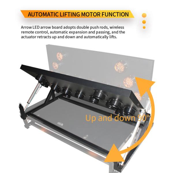 Rectangular LED Arrow Boards with Remote Control and Enhanced Visibility