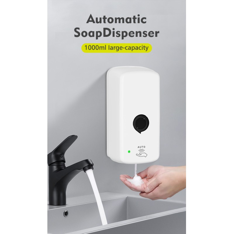 Inductive ABS Hand Sanitizer Dispenser 1000ML Capacity Wall Mounted Soap Dispenser