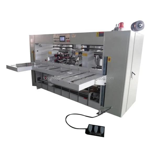 Film Packaging Type Double Pieces Semi-Auto Box Stitching Machine for Corrugated Board